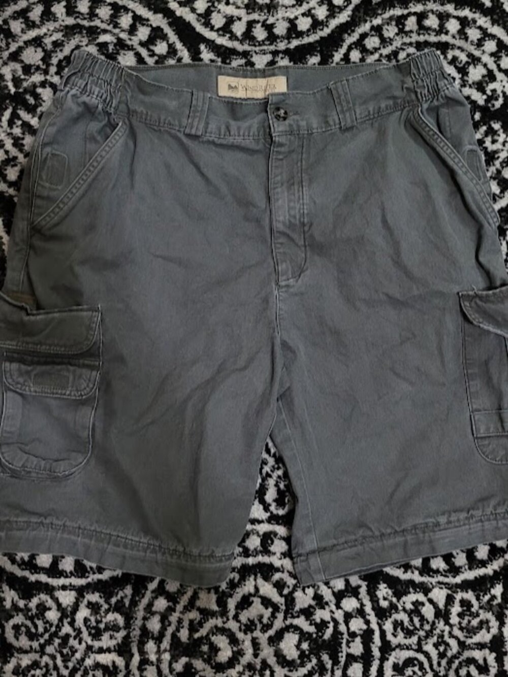 Gray Baggy Cargo Shorts